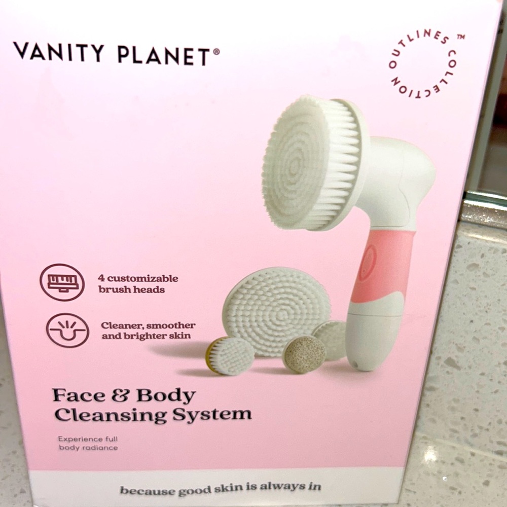 Vanity planet face and body cleansing brush